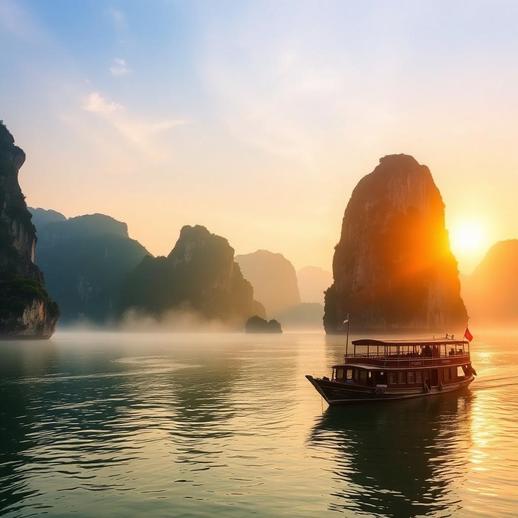 Vietnam, Southeast Asia — Halong junks and lantern-lit lanes